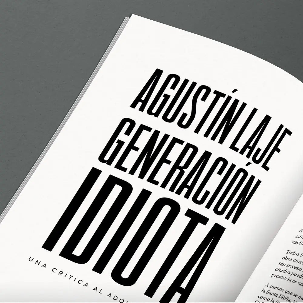 Libro Generación Idiota: Una Crítica Al Adolescentrismo De Agustín Laje Editorial Hojas Del Sur