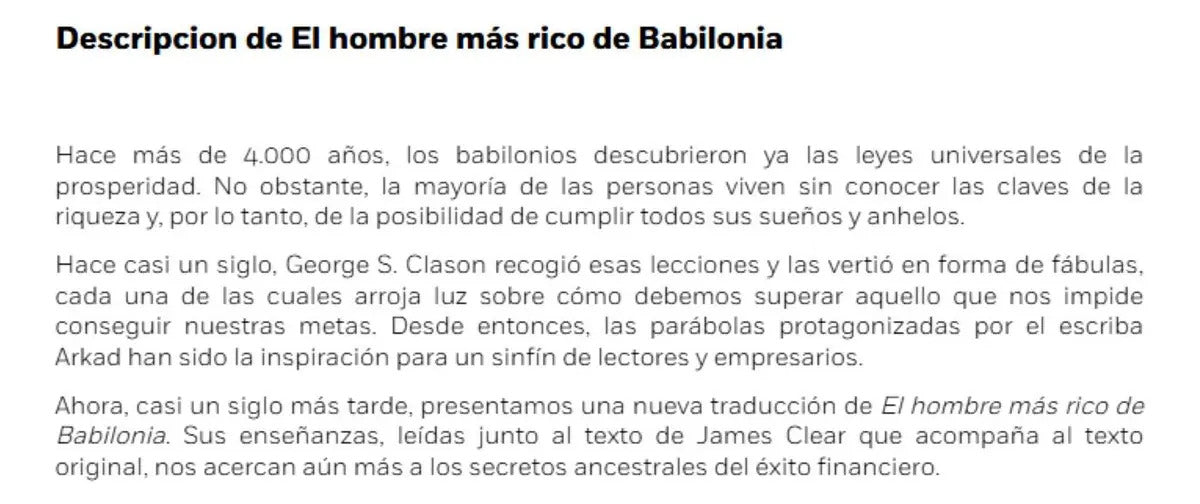 El Hombre Más Rico De Babilonia, De George S. Clason. Editorial Vergara, Tapa Blanda En Español, 2025