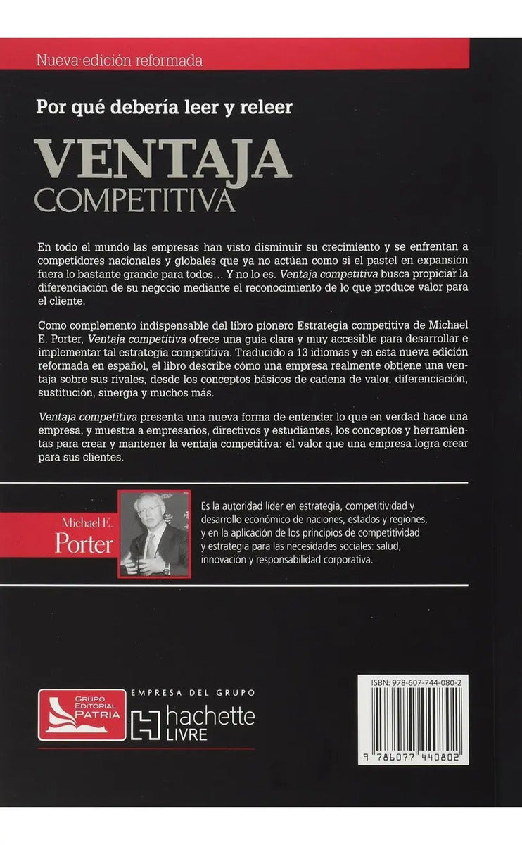 Ventaja Competitiva, De Porter. Editorial Grupo Editorial Patria, Tapa Blanda En Español, 2015