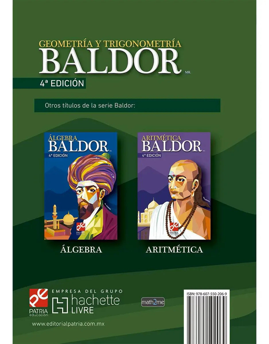 Libro Texto Geometria Y Trigonometria Baldor - A. Baldor, De A. Baldor, Vol. 1. Editorial Bibliográfica, Tapa Dura