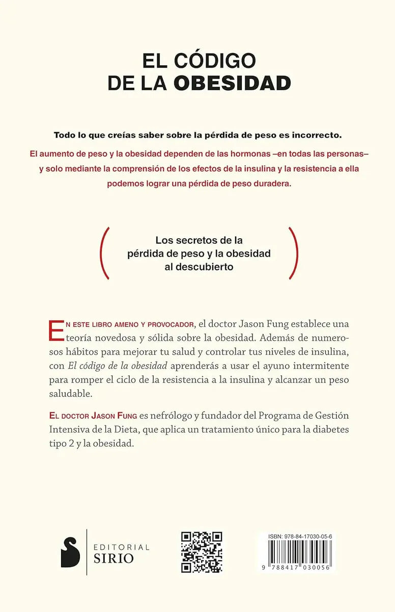 Libro El Codigo De La Obesidad - Jason Fung [ Original ]